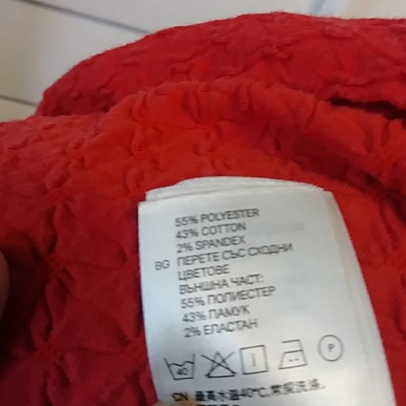 H & M "DIVIDED" RED DRESS OR TUNIC TOP - SIZE 12 - Picture 5 of 6